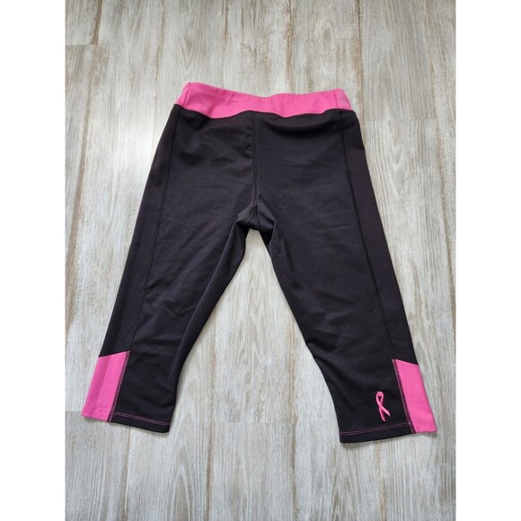North Face Flash Dry Compression Capri Leggings Black Pink Cancer Awareness XL - Picture 10 of 12